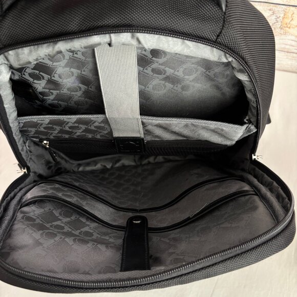 Kenneth Cole Reaction Backpack Laptop Canvas Slim Black Bag - Picture 6 of 14